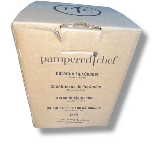 Pampered Chef Ceramic Egg Cooker Microwave 1529 Omelet Oatmeal 2C Capacity Cake - Picture 5 of 9